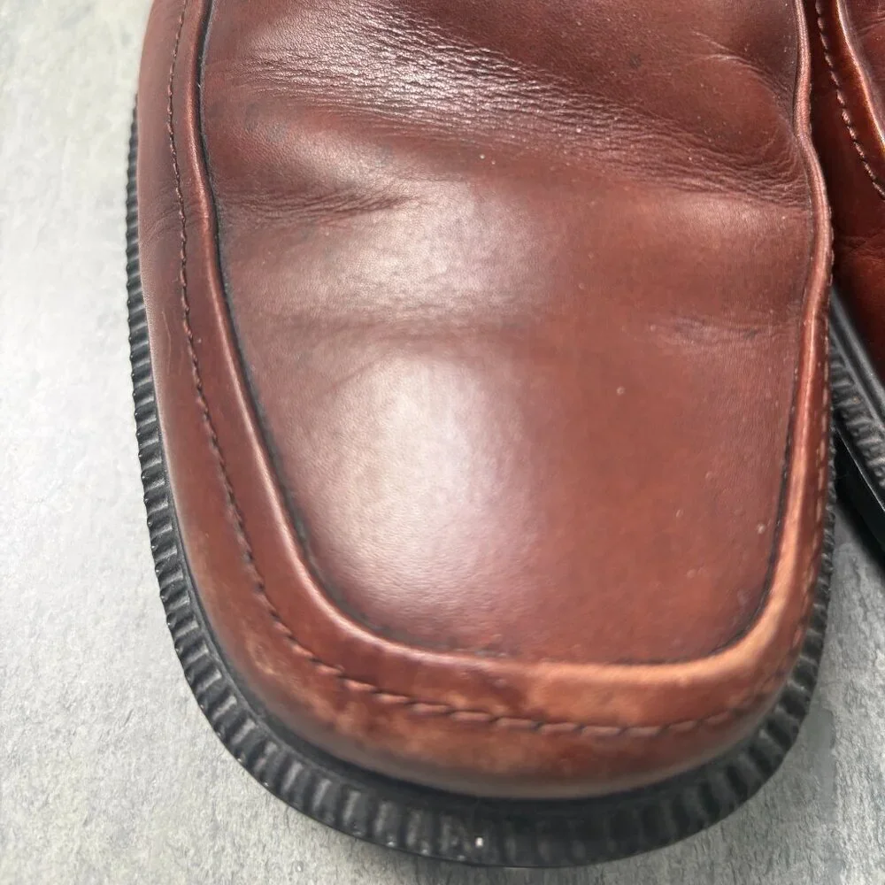 Ecco Leather Slip-On Loafers Light Brown Dress Casual Shoes Size EU 43/US 9-9.5